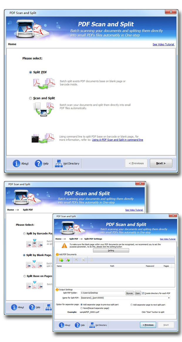 Windows 8 Wise PDF Scan and Split full