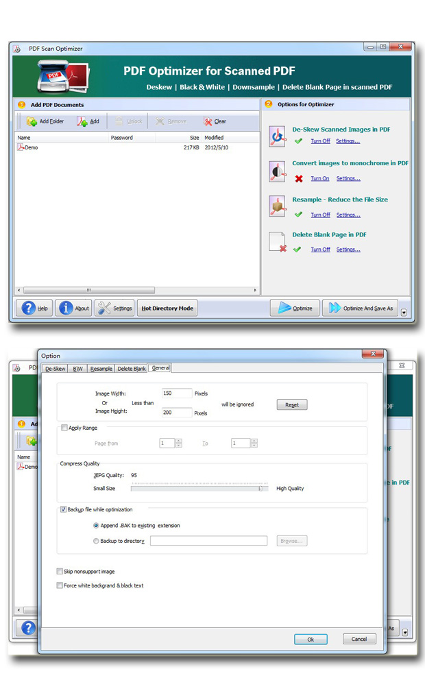 Wise PDF Scan Optimizer screenshot