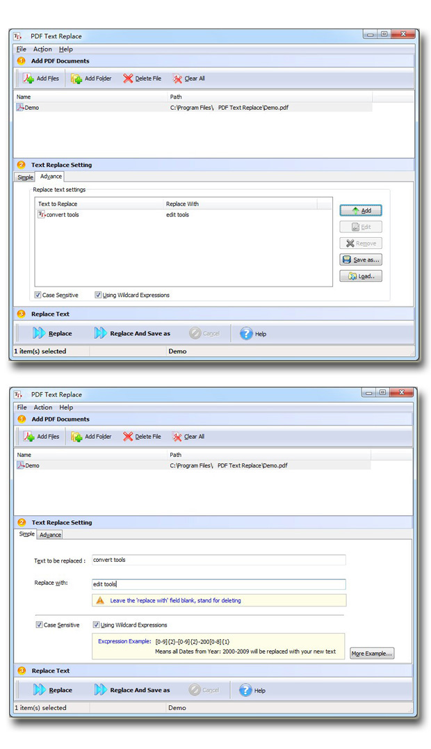 Windows 7 Wise PDF Text Replace 1.5 full