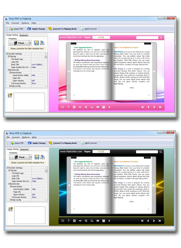 screenshots for wise-pdf-to-flipbook