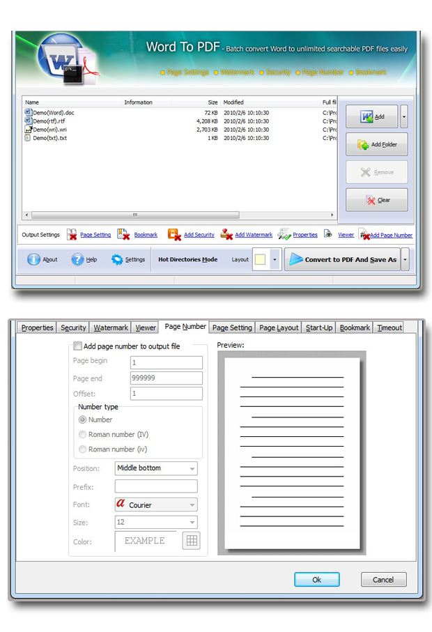 screenshots for wise-word-to-pdf